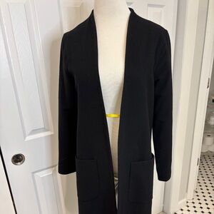 Helene London Mid-Calf Black Wool Coat